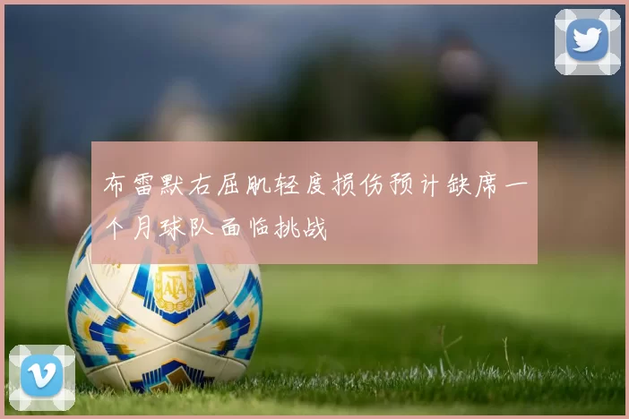 布雷默右屈肌轻度损伤预计缺席一个月球队面临挑战